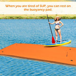 12' x 6' Floating Water Pad 3 Layer Tear-Resistant XPE Foam Water Mat for Beach Ocean Lake