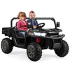 2-Seater Ride On Car 12V Battery Powered Kids Ride on Dump Truck Off-Road Kids UTV with Remote Control Electric Dump Bed & Shovel