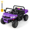 2-Seater Ride On Car 12V Battery Powered Kids Ride on Dump Truck Off-Road Kids UTV with Remote Control Electric Dump Bed & Shovel