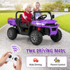 2-Seater Ride On Car 12V Battery Powered Kids Ride on Dump Truck Off-Road Kids UTV with Remote Control Electric Dump Bed & Shovel