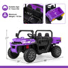 2-Seater Ride On Car 12V Battery Powered Kids Ride on Dump Truck Off-Road Kids UTV with Remote Control Electric Dump Bed & Shovel