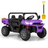 2-Seater Ride On Car 12V Battery Powered Kids Ride on Dump Truck Off-Road Kids UTV with Remote Control Electric Dump Bed & Shovel