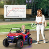 2-Seater Ride On UTV Car 12V Battery Powered Kids Electric Vehicle with Remote Control & Storage Bag