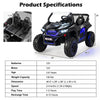 2-Seater Ride On UTV Car 12V Battery Powered Kids Electric Vehicle with Remote Control & Storage Bag