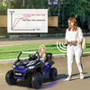 2-Seater Ride On UTV Car 12V Battery Powered Kids Electric Vehicle with Remote Control & Storage Bag