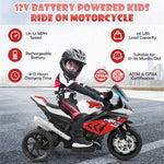 Kids Ride on Motorcycle 12V Battery Powered 3 Wheel Motorcycle Toy with Headlight Music