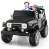 2-Seater Ride on Car Truck 12V Toyota FJ40 Kids Electric Vehicle with Remote Control Laser Lights Storage Music