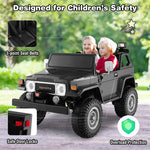 2-Seater Ride on Car Truck 12V Toyota FJ40 Kids Electric Vehicle with Remote Control Laser Lights Storage Music