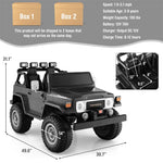 2-Seater Ride on Car Truck 12V Toyota FJ40 Kids Electric Vehicle with Remote Control Laser Lights Storage Music