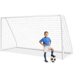 Backyard Soccer Goal 12 x 6FT All-Weather Soccer Net Quick Set-up Portable Soccer Goal with Strong UPVC Frame for Kids Soccer Practice Training