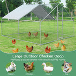 13' x 13‘ Large Metal Chicken Coop Run Walk-in Poultry Cage Hen Run House Shade Cage for Outdoor Backyard Farm