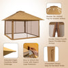 13 x 13FT Pop-Up Gazebo 2-Tier Outdoor Instant Canopy Gazebo with Mesh Sidewalls & Wheeled Bag