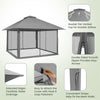 13 x 13FT Pop-Up Gazebo 2-Tier Outdoor Instant Canopy Gazebo with Mesh Sidewalls & Wheeled Bag