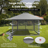 13 x 13FT Pop-Up Gazebo 2-Tier Outdoor Instant Canopy Gazebo with Mesh Sidewalls & Wheeled Bag