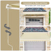 13’ x 8’ Retractable Awning Aluminum Patio Cover Outdoor Sun Shade with Crank Handle & Weather Resistant Polyester Fabric