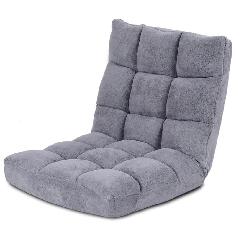 Floor Chair Folding Lazy Sofa Chair Floor Gaming Chair 14-Position Adjustable Sleeper Bed with Back Support