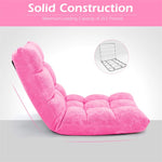 Floor Chair Folding Lazy Sofa Chair Floor Gaming Chair 14-Position Adjustable Sleeper Bed with Back Support