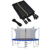 14FT Trampoline Net Replacement Weather-Resistant Trampoline Safety Enclosure with Double-Headed Zipper for 8 Poles