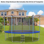 14FT Trampoline Net Replacement Weather-Resistant Trampoline Safety Enclosure with Double-Headed Zipper for 8 Poles