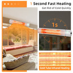 1500W Wall Mounted Patio Heater with Remote Control & 3 Heat Settings, IP65 Waterproof Electric Infrared Heater for Outdoor Indoor