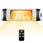 1500W Wall-Mounted Electric Patio Heater Infrared Heater with Remote Control