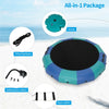 15FT Inflatable Water Trampoline Floating Lake Trampoline with 500W Electric Inflator & Rope Ladder, Recreational Water Bouncer for Pool