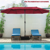 15Ft Double-Sided Patio Umbrella Twin Outdoor Market Umbrella with Hand-Crank