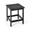 15” Square Outdoor Side Table Wood Slat End Table Adirondack Table Patio Side Coffee Table for Poolside