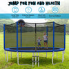 16FT Outdoor Trampoline with Safety Net Enclosure & Basketball Hoop for Kids, ASTM Approved Toddler Backyard Recreational Trampoline with Ballpump