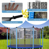 16FT Trampoline Net Replacement Weather-Resistant Trampoline Safety Enclosure with Double-Headed Zipper for 12 Poles