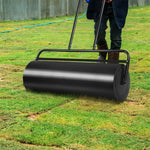 17 Gallon Lawn Roller Push/Tow Behind Water/Sand Filled Heavy Duty Yard Sod Roller 36" x 12" with U Shaped Handle for Garden Backyard