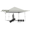 17' x 10' Pop-up Canopy Tent Instant Folding Canopy Portable Outdoor Shelter Adjustable Height Commercial Tent with Dual Awnings & Roller Bag