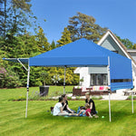 17' x 10' Pop-up Canopy Tent Instant Folding Canopy Portable Outdoor Shelter Adjustable Height Commercial Tent with Dual Awnings & Roller Bag