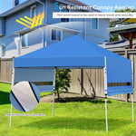 17' x 10' Pop-up Canopy Tent Instant Folding Canopy Portable Outdoor Shelter Adjustable Height Commercial Tent with Dual Awnings & Roller Bag