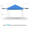 17' x 10' Pop-up Canopy Tent Instant Folding Canopy Portable Outdoor Shelter Adjustable Height Commercial Tent with Dual Awnings & Roller Bag