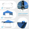 17' x 10' Pop-up Canopy Tent Instant Folding Canopy Portable Outdoor Shelter Adjustable Height Commercial Tent with Dual Awnings & Roller Bag