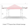 17' x 10' Pop-up Canopy Tent Instant Folding Canopy Portable Outdoor Shelter Adjustable Height Commercial Tent with Dual Awnings & Roller Bag