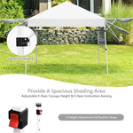 17' x 10' Pop-up Canopy Tent Instant Folding Canopy Portable Outdoor Shelter Adjustable Height Commercial Tent with Dual Awnings & Roller Bag