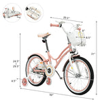 18 Inch Kids Bike Toddler Bicycle with Removable Training Wheels & Adjustable Seat for Boys Girls