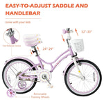 18 Inch Kids Bike Toddler Bicycle with Removable Training Wheels & Adjustable Seat for Boys Girls