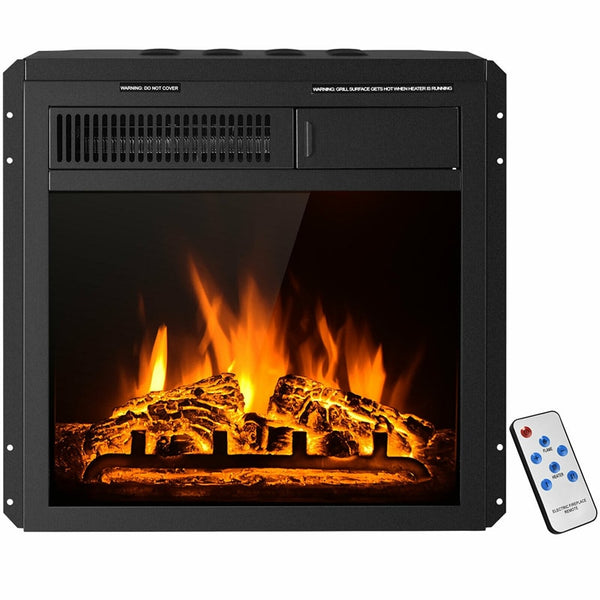 18" Electric Fireplace Insert Freestanding Recessed Fireplace with Remote Control