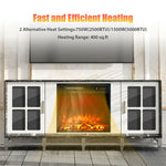 18" Electric Fireplace Insert 1500W Recessed Fireplace Stove Heater with Remote Control