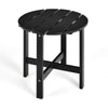 18’’ Outdoor Round Bistro Side Table Wood Slat End Table for Patio Garden Yard