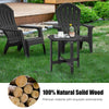 18’’ Outdoor Round Bistro Side Table Wood Slat End Table for Patio Garden Yard