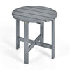 18’’ Outdoor Round Bistro Side Table Wood Slat End Table for Patio Garden Yard