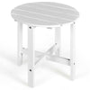 18’’ Outdoor Round Bistro Side Table Wood Slat End Table for Patio Garden Yard