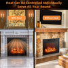 18" Electric Fireplace Insert 1400W Freestanding Recessed Fireplace with Adjustable Flame Thermostat Remote Control