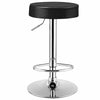 Swivel Bar Stool Adjustable Modern Backless Round Barstool PU Leather Armless Bar Chair with Chrome Footrest, Metal Frame for Kitchen Dining