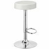 Swivel Bar Stool Adjustable Modern Backless Round Barstool PU Leather Armless Bar Chair with Chrome Footrest, Metal Frame for Kitchen Dining