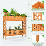 2-Tier Wood Raised Garden Bed Elevated Planter Box for Vegetable Flower Herb